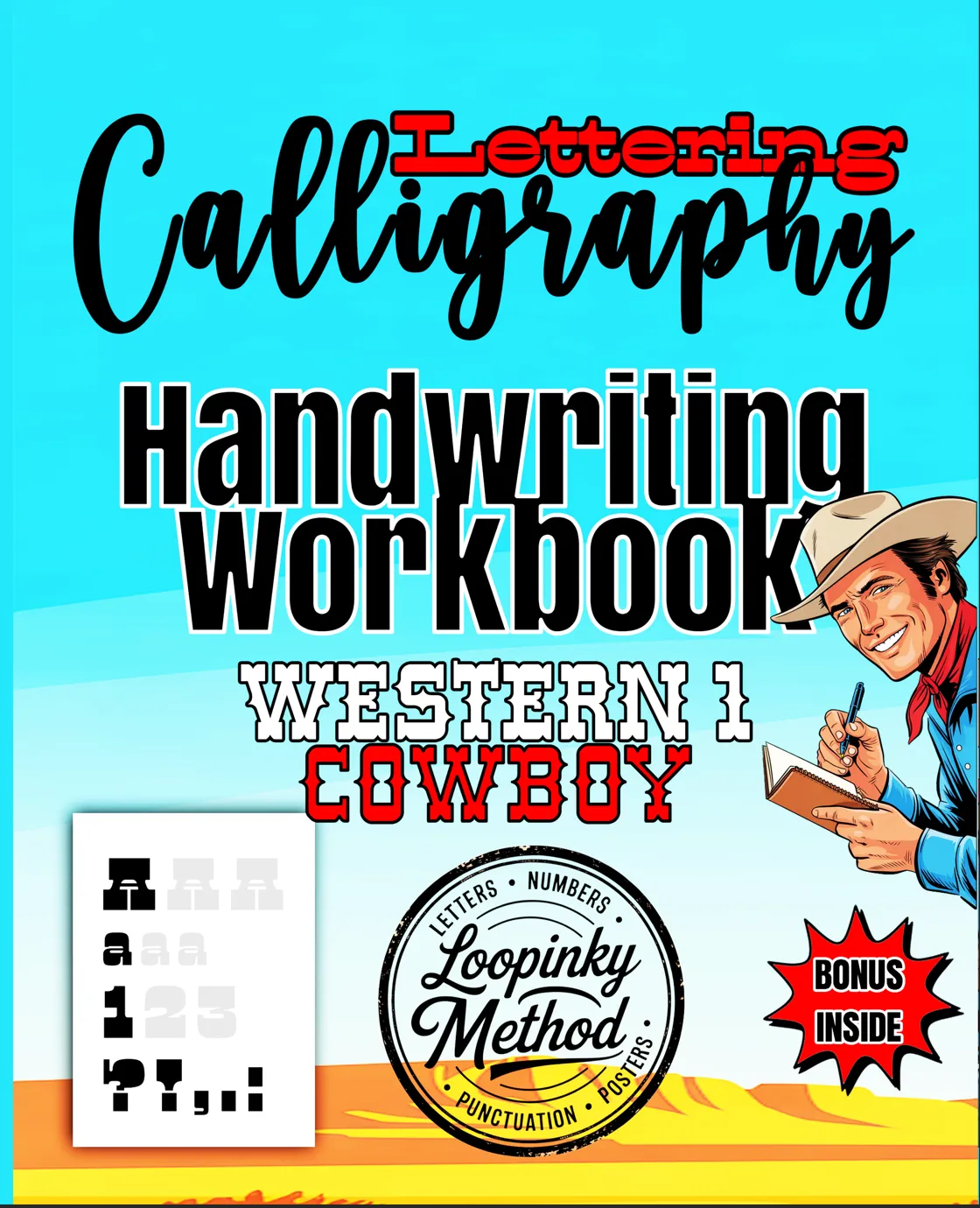 Kursiv-Übungsbuch - Western Cowboy
